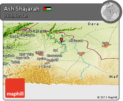 Physical Panoramic Map of Ash Shajarah