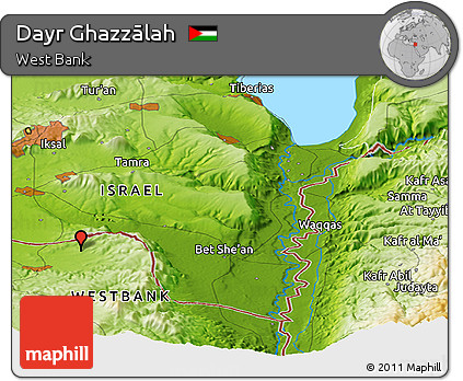 Physical Panoramic Map of Dayr Ghazzālah