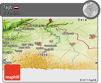 Physical Panoramic Map of Ḩayţ