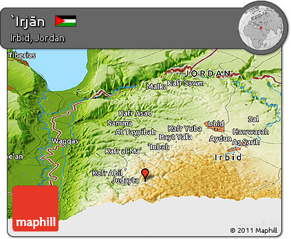 Physical Panoramic Map of `Irjān