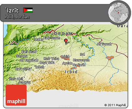 Physical Panoramic Map of `Izrīt