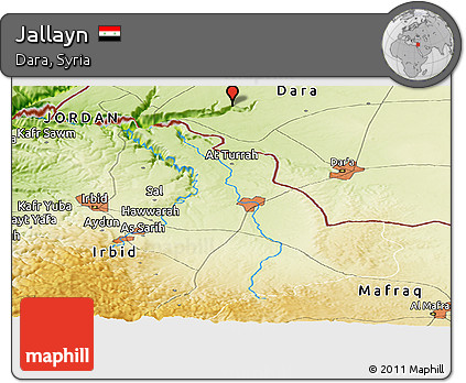Physical Panoramic Map of Jallayn
