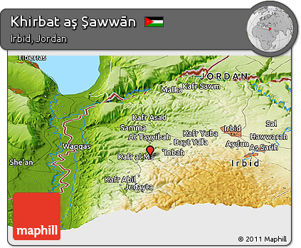 Physical Panoramic Map of Khirbat Aş Şawwān