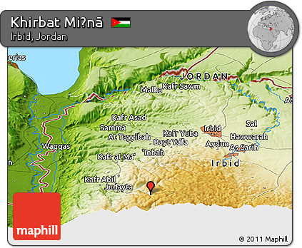 Physical Panoramic Map of Khirbat Miḩnā