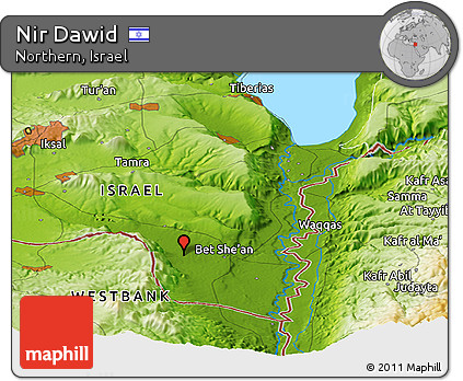 Physical Panoramic Map of Nir Dawid