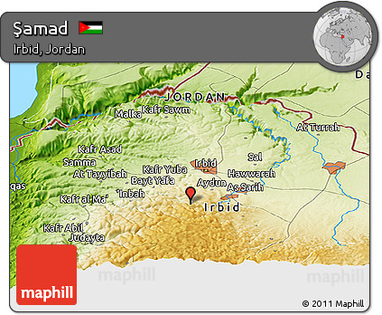 Physical Panoramic Map of Şamad