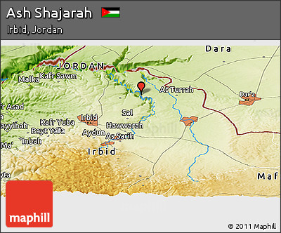 Physical Panoramic Map of Ash Shajarah