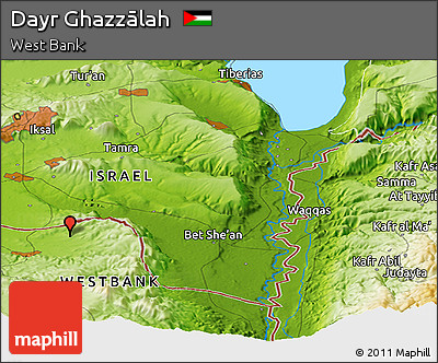 Physical Panoramic Map of Dayr Ghazzālah