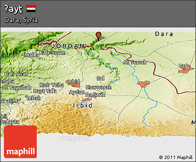Physical Panoramic Map of Ḩayţ
