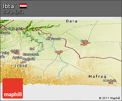 Physical Panoramic Map of Ibta`
