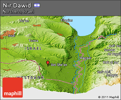 Physical Panoramic Map of Nir Dawid