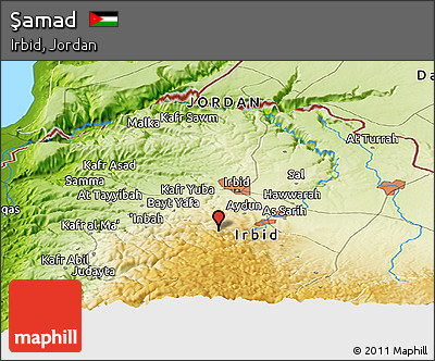 Physical Panoramic Map of Şamad