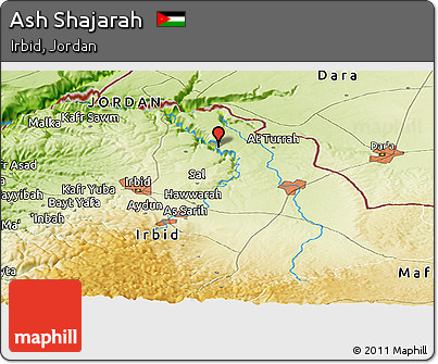 Physical Panoramic Map of Ash Shajarah