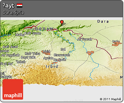 Physical Panoramic Map of Ḩayţ