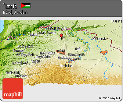 Physical Panoramic Map of `Izrīt