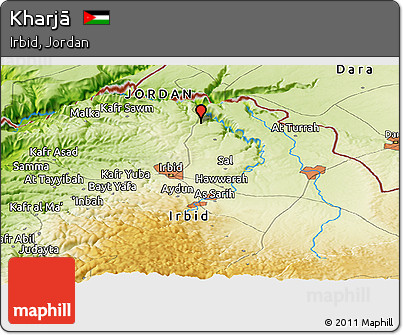 Physical Panoramic Map of Kharjā