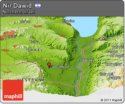 Physical Panoramic Map of Nir Dawid