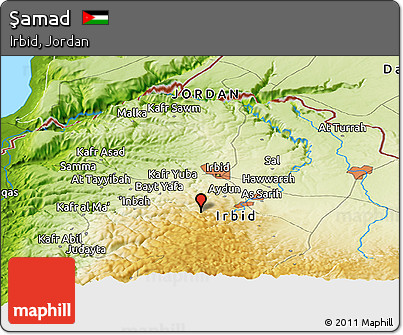 Physical Panoramic Map of Şamad