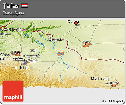 Physical Panoramic Map of Ţafas