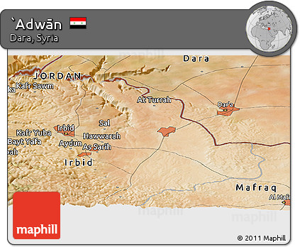 Satellite Panoramic Map of `Adwān