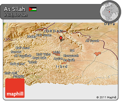 Satellite Panoramic Map of As Sīlah