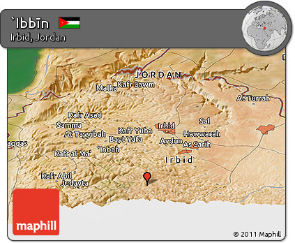 Satellite Panoramic Map of `Ibbīn