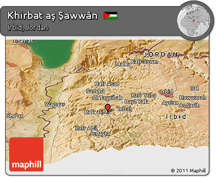 Satellite Panoramic Map of Khirbat Aş Şawwān