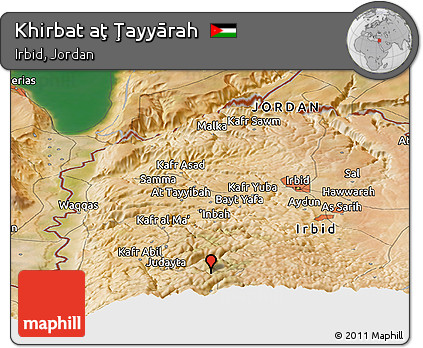Satellite Panoramic Map of Khirbat Aţ Ţayyārah