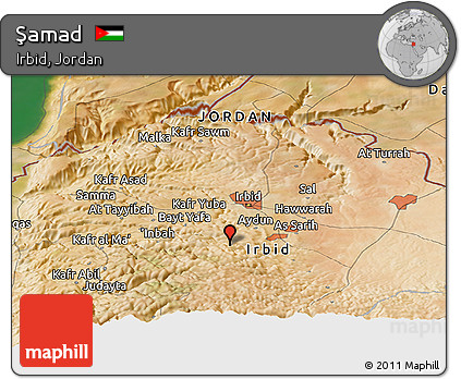 Satellite Panoramic Map of Şamad
