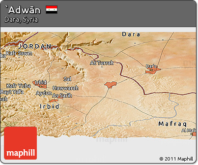Satellite Panoramic Map of `Adwān