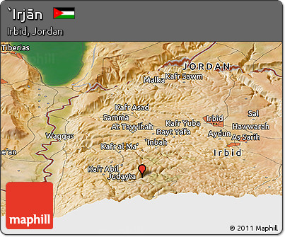 Satellite Panoramic Map of `Irjān
