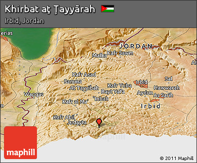 Satellite Panoramic Map of Khirbat Aţ Ţayyārah