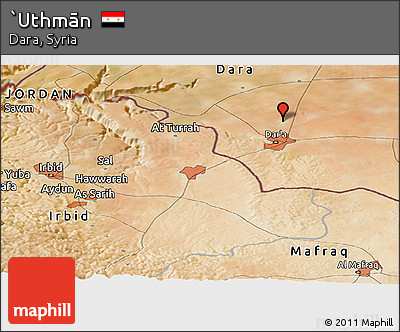 Satellite Panoramic Map of `Uthmān