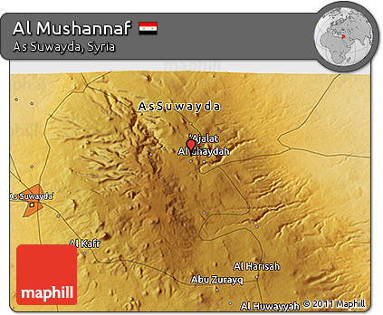 Physical 3D Map of Al Mushannaf