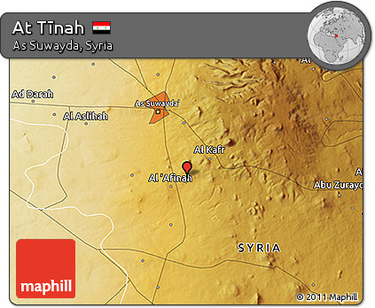 Physical 3D Map of At Tīnah