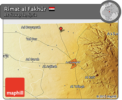 Physical 3D Map of Rīmat Al Fakhūr