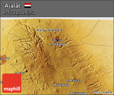 Physical 3D Map of `Ajalāt