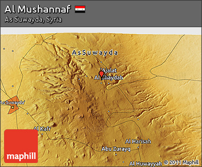 Physical 3D Map of Al Mushannaf