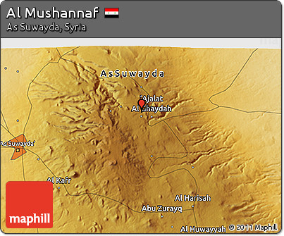 Physical 3D Map of Al Mushannaf