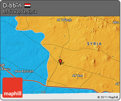 Political 3D Map of Dibbīn