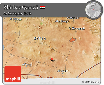 Satellite 3D Map of Khirbat Qamzā