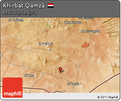 Satellite 3D Map of Khirbat Qamzā