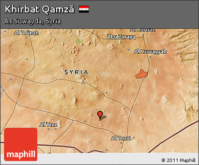 Satellite 3D Map of Khirbat Qamzā