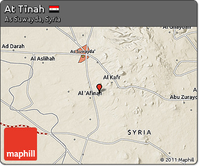 Shaded Relief 3D Map of At Tīnah