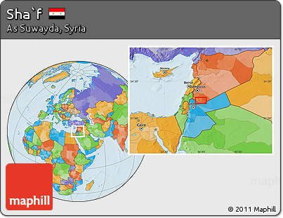 Political Location Map of Sha`f