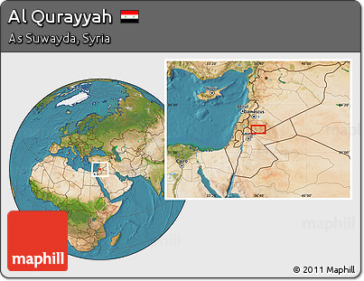 Satellite Location Map of Al Qurayyah