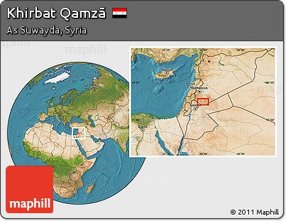 Satellite Location Map of Khirbat Qamzā