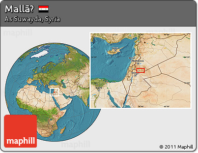 Satellite Location Map of Mallāḩ