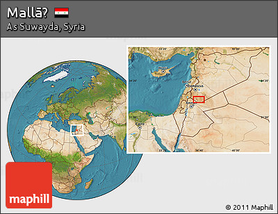 Satellite Location Map of Mallāḩ