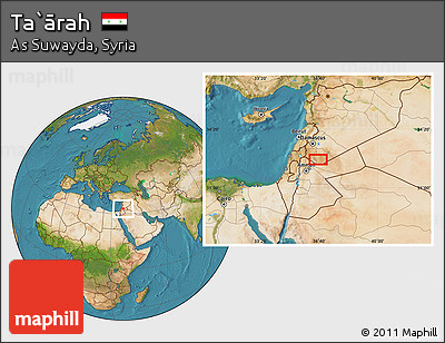 Satellite Location Map of Ta`ārah
